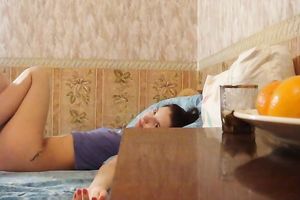 Slender pierced teen acquires her hairless wet crack drilled from behind