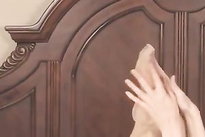 My white women teases me with her nylon feet in a hawt homemade video