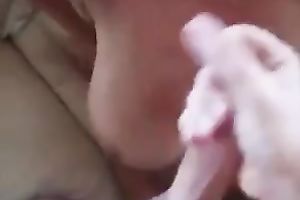 Exquisite titjob and jizzing on the massive boobs of my chick