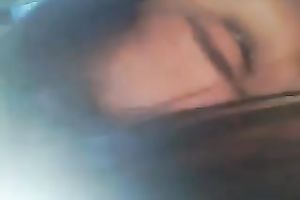 Raunchy looking Asian floozy sucks my jock right in my car