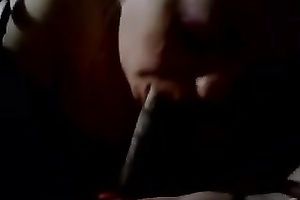 Chubby prozzy gobbles my large black jock in the black