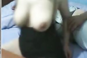 Chubby milf fingers her cunt and lets me knead her large naturals