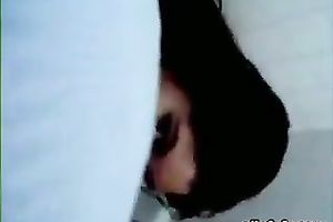 Chubby Indian hottie with moist hair is engulfing hard dong in POV