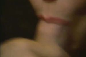 Provocative dark brown with appetizing gazoo gives oral-sex in front of a mirror