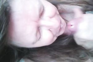 Dirty older woman is engulfing my subrigid jock like there is no web camera