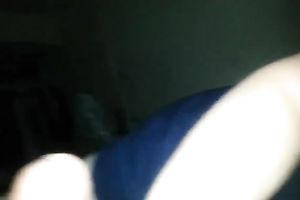 Nerdy corpulent dark brown sucks my BBC in POV sex tape