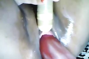 My curvy girlfriend receives satisfied by a fucking machine