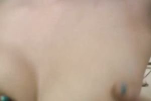 Wanton Latina beauty with great body receives in nature's garb and plays with sex-toy
