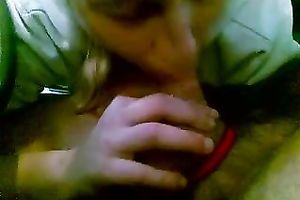 Filthy whore I am shooting on webcam is blowing my ramrod in my car