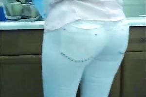 Amazing compilation video with dilettante cuties wearing constricted jeans