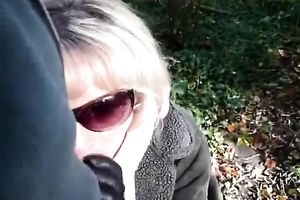 Scottish horny light-haired mother I'd like to fuck gives a head in the park