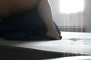 Submissive dilettante big beautiful woman white hotwife is blindfolded with towels