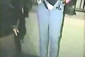 Insane chunky golden-haired white wife was engulfing my jock in public