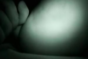 Black and white POV movie with me toying my wife's slit
