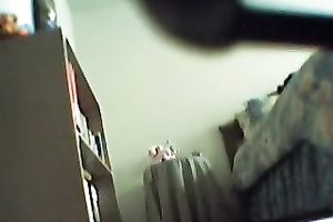 My guest with slender body caught on my hidden camera