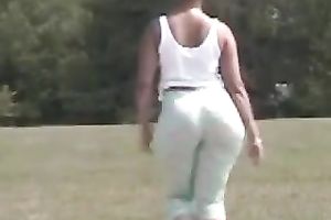 Ebony milf girlfriend with agreeable butt worth tribute clip