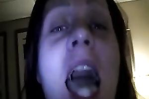 Cock loving and cum drinking white doxy with my wang