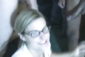 Four slutty messy strumpets blow a lot of different knobs