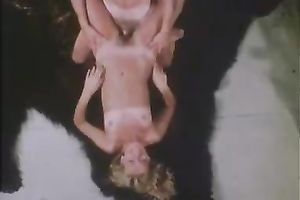 Hot tempered man copulates charming blondie on the floor