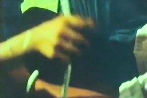 Kinky blonde wench undresses in front of slutty guy in a mask