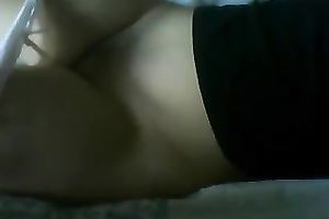 Awesome homemade video with my BBC slut fingering her snatch