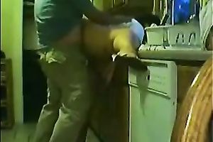 Chubby hotwife gets her cookie licked and drilled in the kitchen