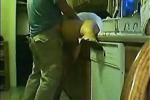 Chubby hotwife gets her cookie licked and drilled in the kitchen