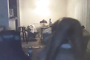 Getting my love tunnel ripped apart by two dark fellows indoors