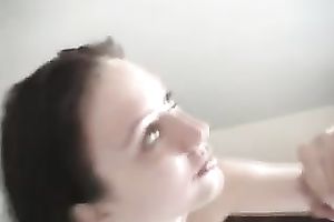 Sucking my lover's jock and getting cum on my mangos