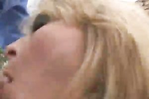 Buxom strumpet in dark nylons loves getting screwed on camera