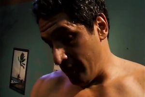 Cute and ravishing dark brown rides a older playboy and eats his cum