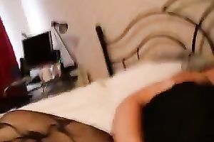 big beautiful woman white wench in lacy hose masturbating on the daybed