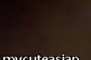 Homemade movie scene with dilettante Asian pair banging in the missionary pose