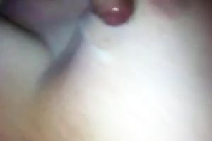 My boyfriend cums on my large natural breasts all the time