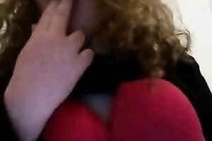 She is addicted to showing off her large tits on web camera sites like Omegle