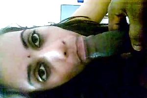 Hot POV sex tape with breasty Indian sweetheart engulfing penis