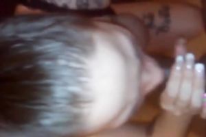 Tattooed whore sucks my BBC and doesn't desire to stop