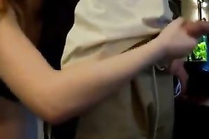 Barely legal golden-haired livecam sweetheart jacks off her bf's large pecker