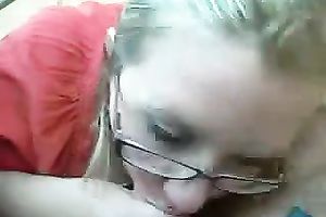 Mature golden-haired babe in my car giving me a quick irrumation