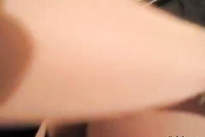 Spanking and pussy-toying clip with 2 bulky golden-haired lesbos