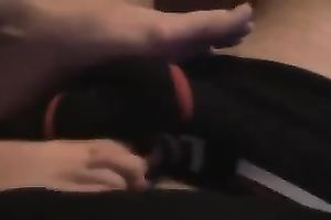 My horny GF massages my rod with her feet in homemade clip