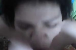 I jizz flow on unsightly face of my chubby wifey after fuck in missionary style