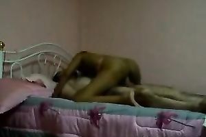 Sexually charged nympho enjoys riding her BF's weenie in cowgirl position