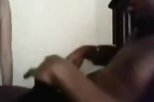 Dark-haired harlot appears to be to be obsessed with my large chocolate knob