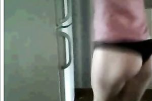 Slender teen shows me her tasty milk cans and a-hole on webcam