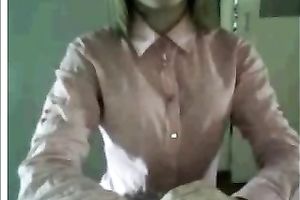 Slender teen shows me her tasty milk cans and a-hole on webcam