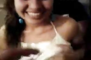 Exotic chick allows my boyfrend to knead her worthwhile natural boobs