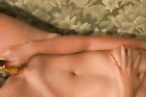 Pigtailed Japanese hoe stuffs her love tunnel with banana