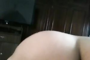 Voluptuous white BBC slut rides my cock in reverse cowgirl position