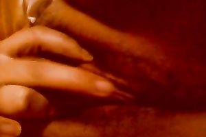 My slutty dilettante cheating wife is touching her shaggy snapper on intimate episode